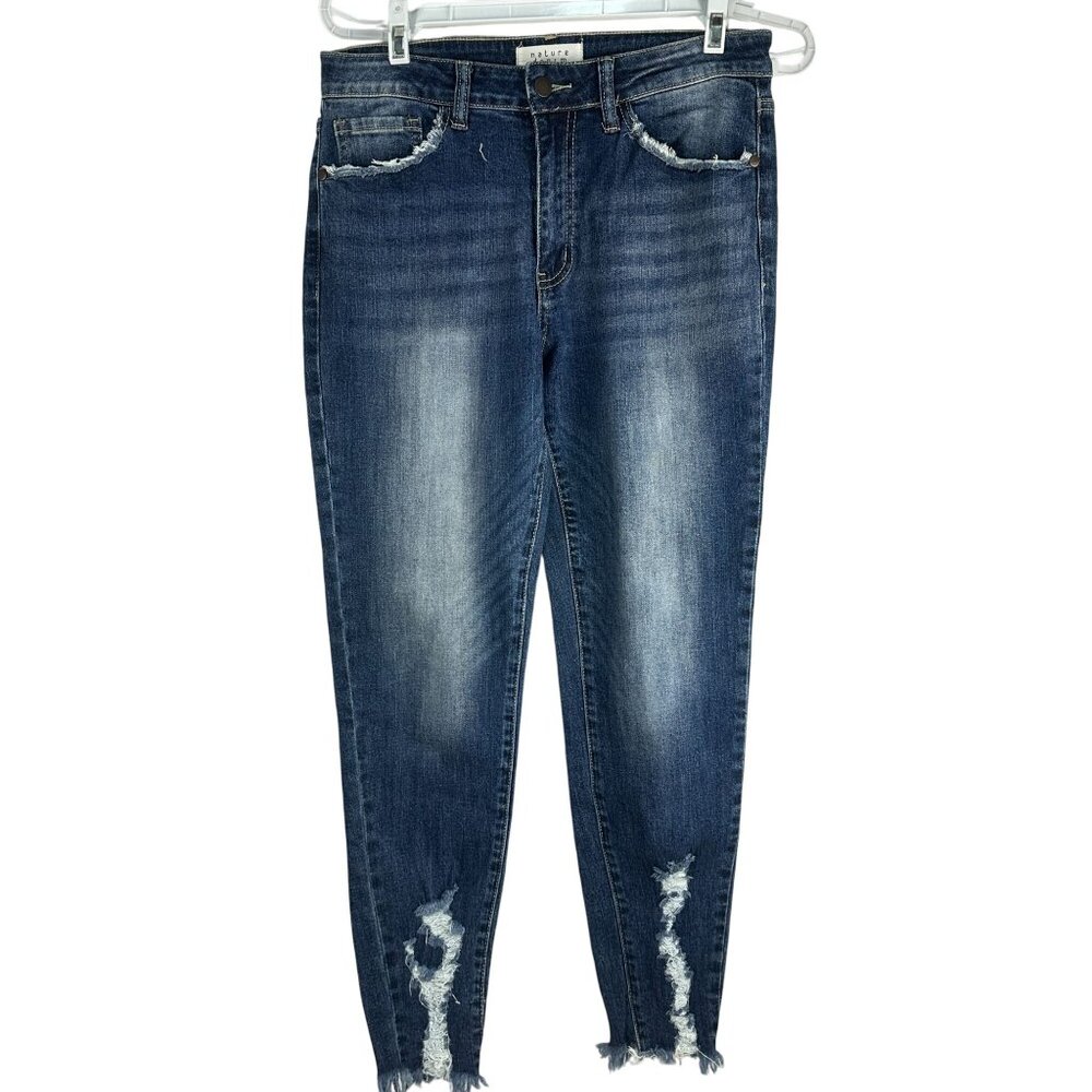 Nature Denim Distressed Blue Jeans Size 9 Womens Fashion Casual Wear
